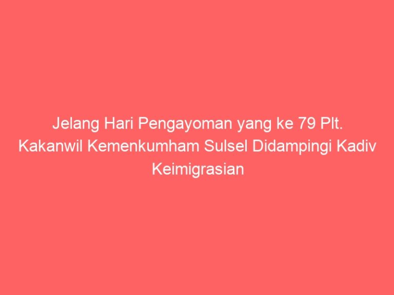 Jelang Hari Pengayoman yang ke 79 Plt. Kakanwil Kemenkumham Sulsel Didampingi Kadiv Keimigrasian dan Pemasyarakatan Ikuti Tabur Bunga