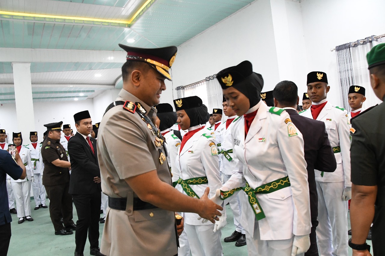 Kapolres Aceh Timur Hadiri Pengukuhan Paskibra HUT RI ke-80