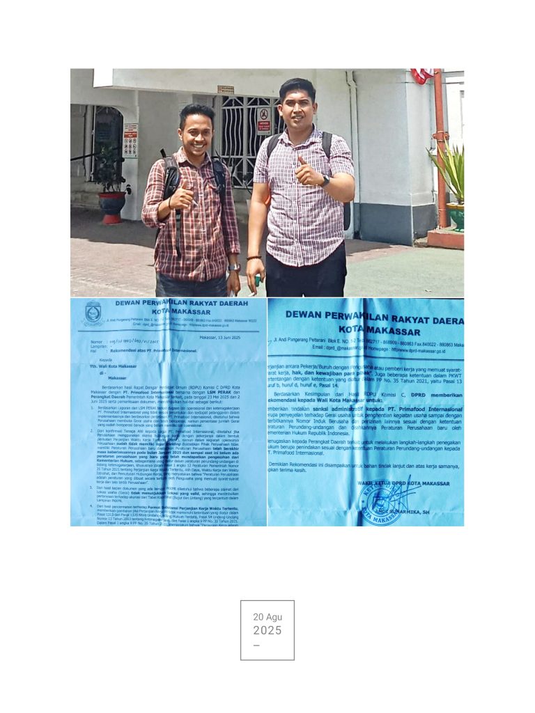 Ada Apa DPMPTS Dengan PT. Prima food Internasional Hingga Abaikan Rekom DPRD