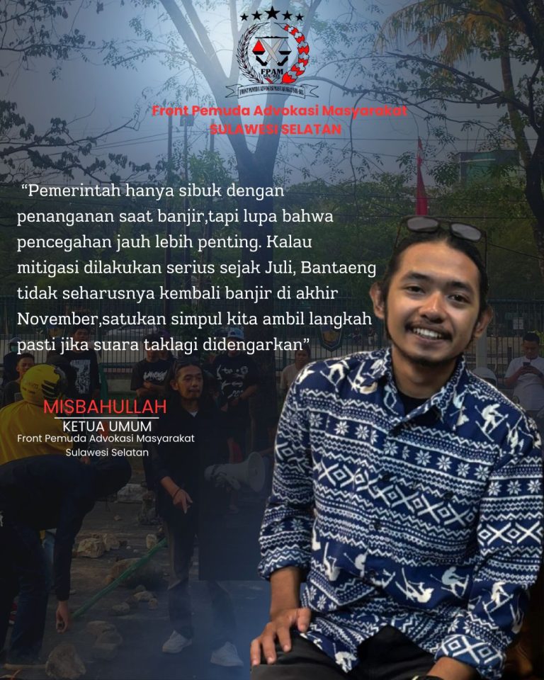 FPAM Kritik Keras: Kurang dari Setahun Kepemimpinan Bupati, Bantaeng Sudah Dua Kali Terendam Banjir