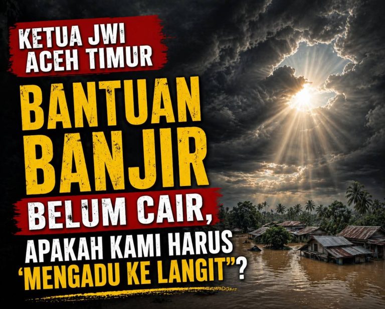Bantuan Banjir Belum Cair, Ketua JWI Aceh Timur: ” Haruskah Kami Mengadu ke Langit?”