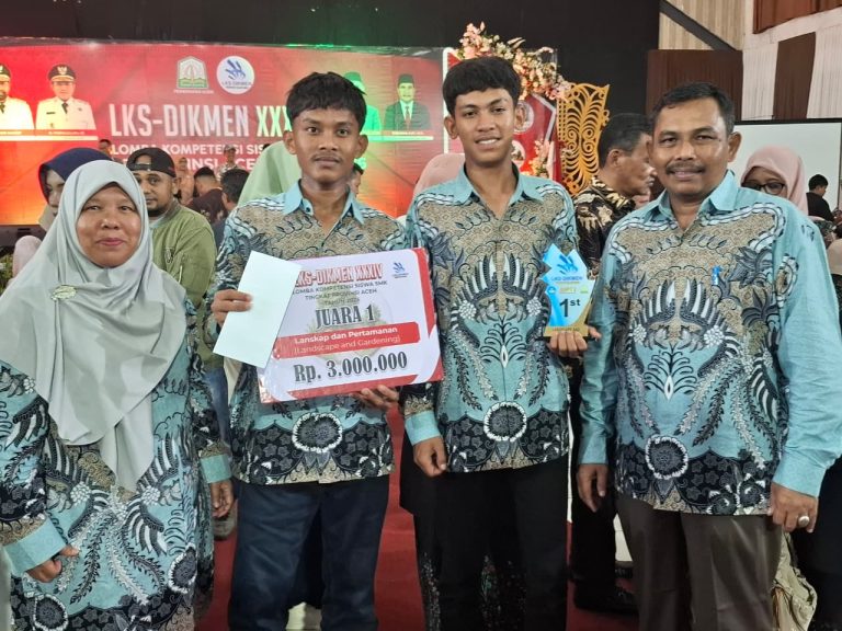 Sabet Juara I Landscape and Gardening, SMK-PP Negeri Saree Siap Harumkan Nama Aceh di Tingkat Nasional
