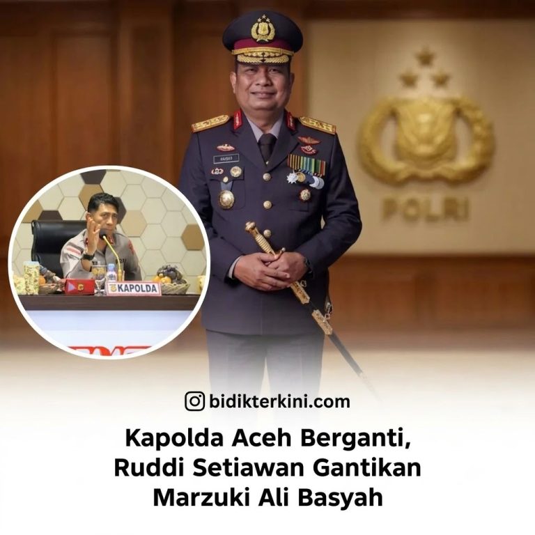 Mantan Dirresnarkoba Ruddi Setiawan Resemi Jadi Kapolda Aceh Gantikan Marzuki Ali Basyah