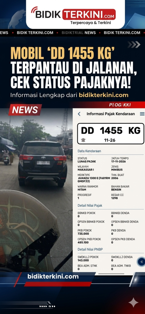 Diduga Plat Palsu, Innova Hitam Terpantau Warga Memakai Plat Avanza