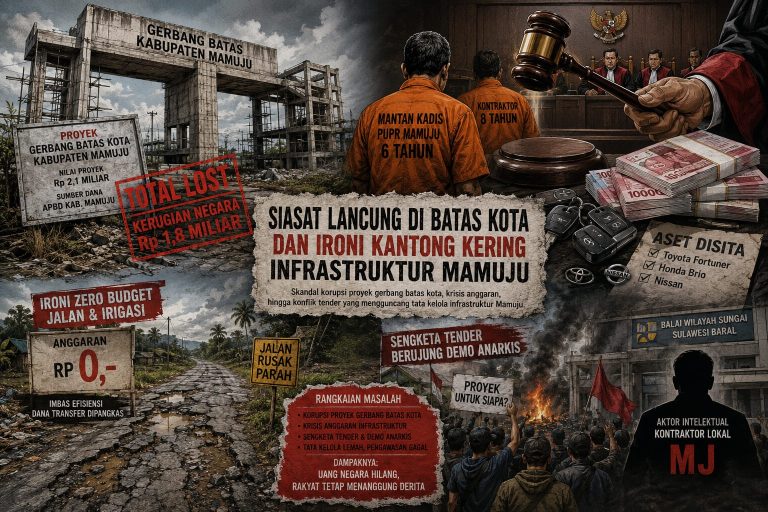 Vonis 6 Tahun, Kasus Korupsi Gerbang Atas Batas Kota Mamuju Rugikan Negara Rp. 1,83 Milyar