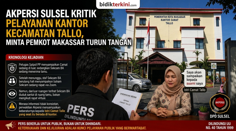 Akpersi Sulsel Kritik Pelayanan Kantor Kecamatan Tallo, Minta Pemkot Makassar Turun Tangan