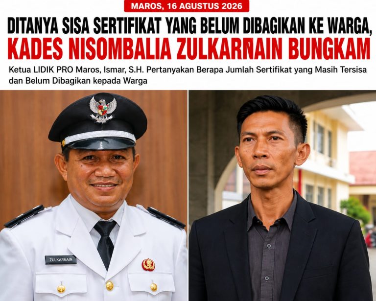 LIDIK PRO Maros Tanyakan Nasib Sertifikat Warga Kades Nisombalia Maros Diam Seribu Bahasa