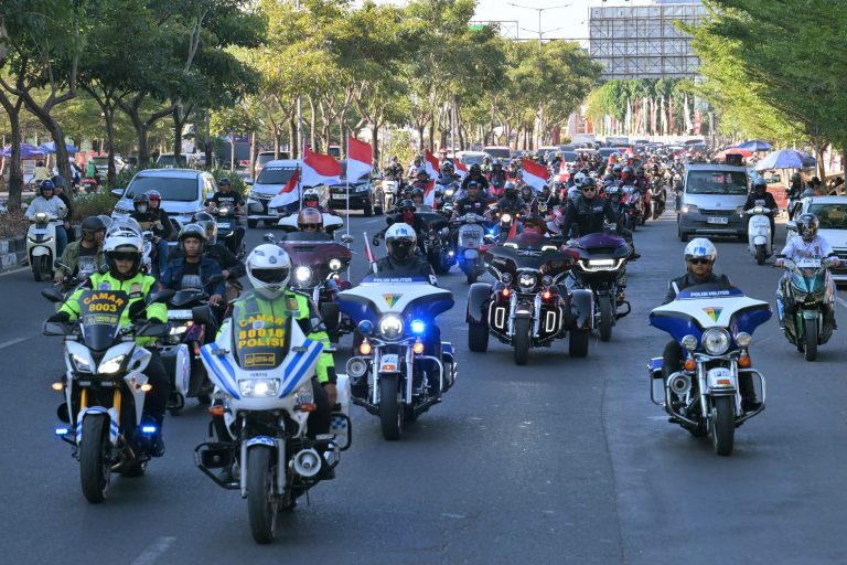 Semarakkan HUT RI ke-81: 100 Motor Harley-Davidson Makassar Gelar Rolling Thunder “MHDC MERAH PUTIH RIDE”