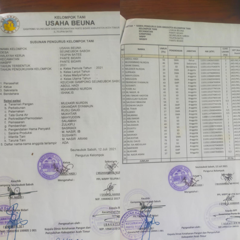 Masyarakat Seuneubok Saboh Desak Inspeksi Kelompok Tani Usaha Beuna yang Diduga Cacat Prosedur
