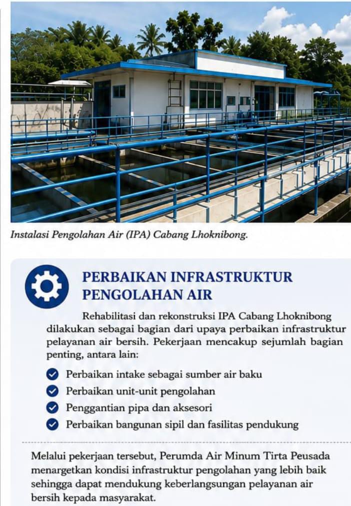 Air Baku Keruh >600 di IPA Lhoknibong, Proyek Rehabilitasi Disoal; “Itu Urusan Pusat”