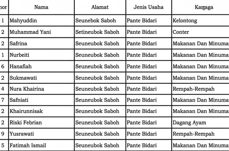 Dugaan Permainan Calo Bantuan UMKM Aceh Timur: Warga Seuneubok Saboh Desak Inspektorat Turun Tangan